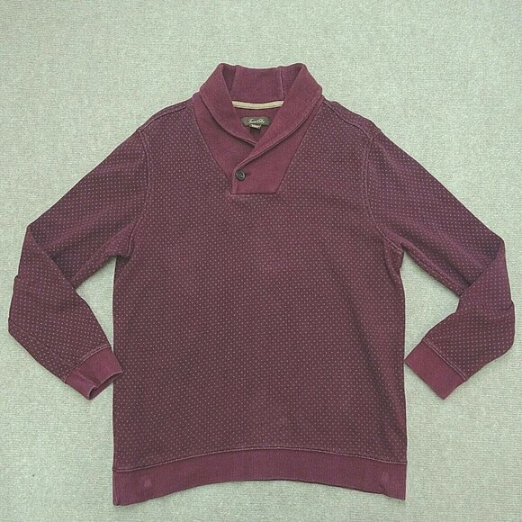 Tasso Ella  Sweater Men's Medium Mock Turtleneck Red Long-Sleeve Cotton - Picture 1 of 4